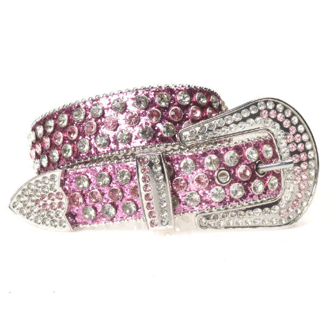 Studded Belt Fashion Leather Bling Rhinestone