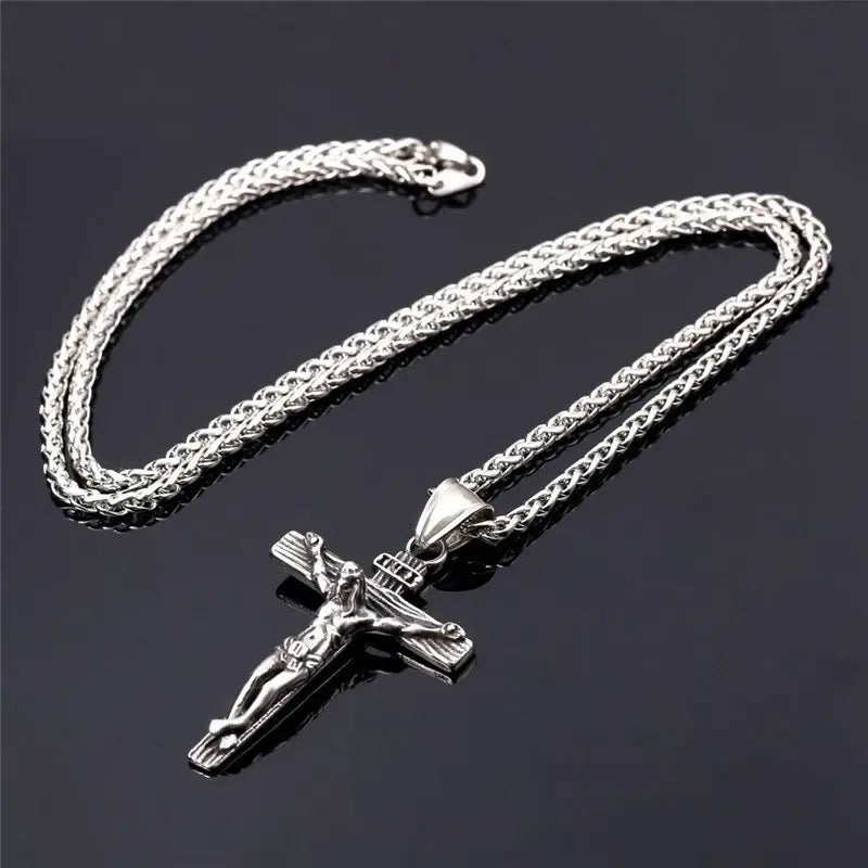 Religious Jesus Cross Necklace for Men