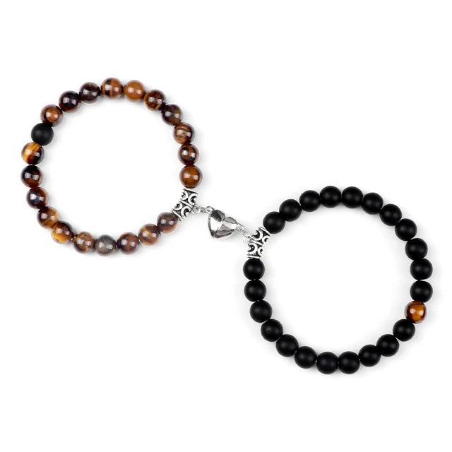 2-Piece Natural Stone Bead Bracelet Set