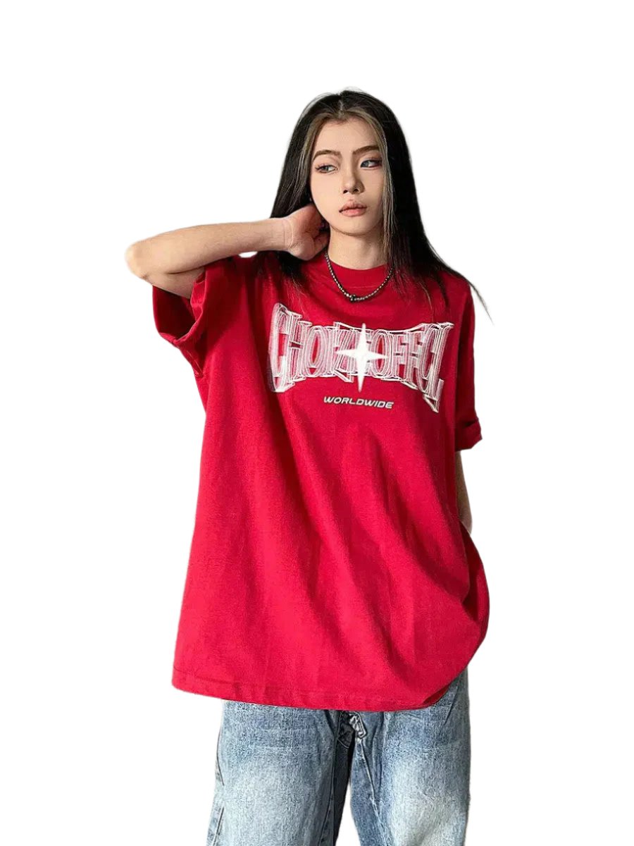 HOUZHOU Streetwear Tshirts Oversized