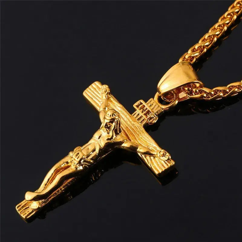 Religious Jesus Cross Necklace for Men