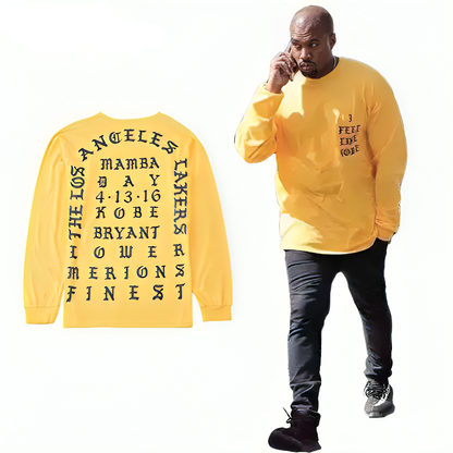 Kanye West "I Feel Like Kobe" Long Sleeve Commemorative T-shirt