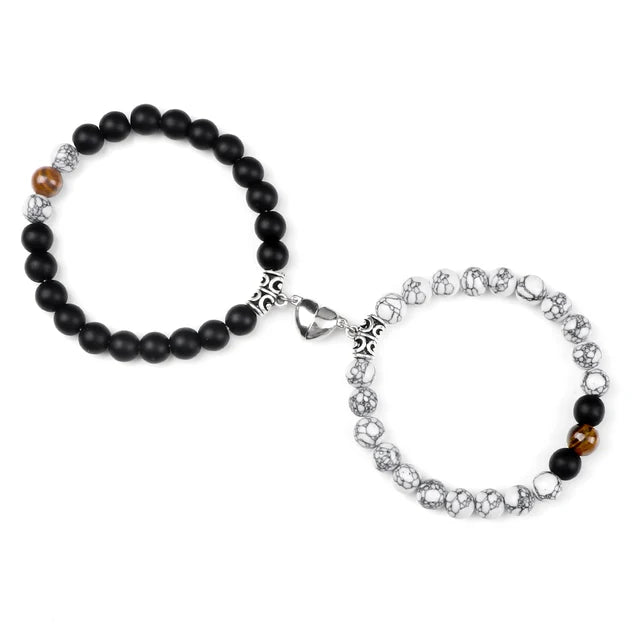 2-Piece Natural Stone Bead Bracelet Set