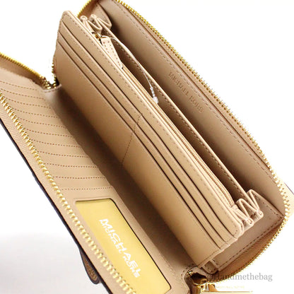 Michael Kors Jet Set Travel Large Camel Continental Wallet