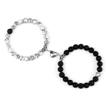 2-Piece Natural Stone Bead Bracelet Set