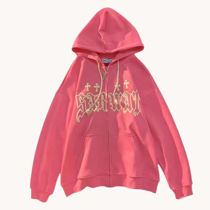 Cross Zip-Up Hoodie